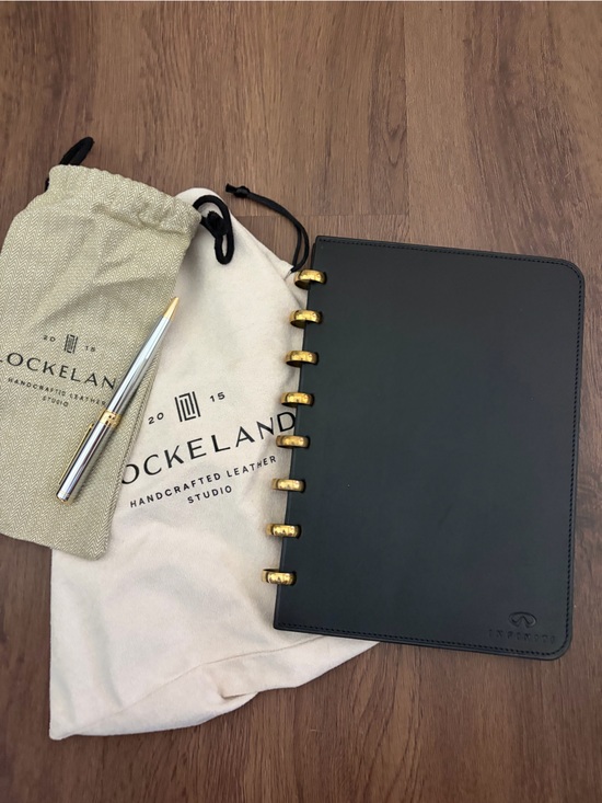 Lockeland Leather Other - Lockeland Leather Infinity Lined Notebook & Pen Set Genuine Leather Collectors